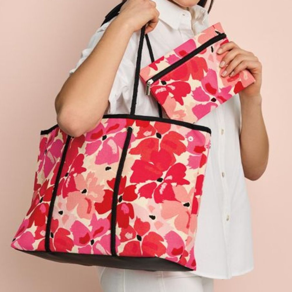 NWT AVON "MOTHER'S DAY" Poppy-Print Tote Bag